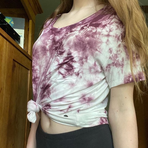 AMERICAN EAGLE SOFT & SEXY PURPLE TIEDYE SHIRT - Picture 2 of 4